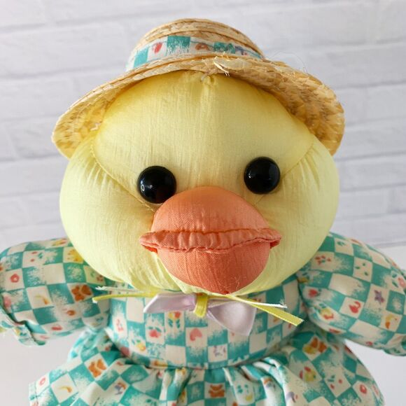 DanDee Plush Chick in Hat Nylon Yellow 8 Inch Stuffed Animal - Picture 4 of 5